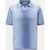 Piacenza 1733 Piacenza 1733 - Herren - Kurzarm-Strickpolo graublau/rauchblau/hellblau gemustert