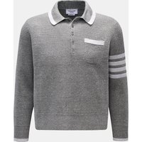 Thom Browne - Herren - Strickpolo grau meliert