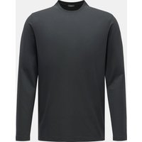 Zanone Zanone - Herren - Rundhals-Longsleeve dark olive