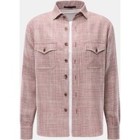 Stile Latino Stile Latino - Herren - Overshirt 'Gu Kansas' dunkelrot/creme kariert