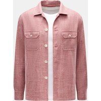 Stile Latino Stile Latino - Herren - Overshirt 'Gu Texas' dunkelrot/offwhite meliert