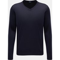 Fedeli Fedeli - Herren - Feinstrick V-Neck Pullover navy