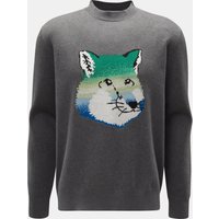 Maison Kitsuné Maison Kitsuné - Herren - Rundhalspullover grau
