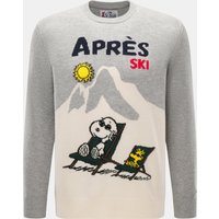 MC2 Saint Barth MC2 Saint Barth - Herren - Rundhals-Pullover 'Heron' hellgrau/multicolor