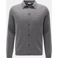 von Braun Herren - Cashmere Cardigan grau meliert