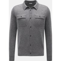 von Braun Herren - Cashmere Cardigan grau meliert