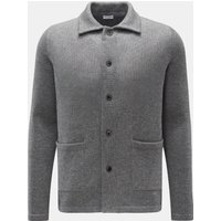 von Braun Herren - Cashmere Cardigan grau meliert