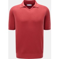 BRUNELLO CUCINELLI - Herren - Kurzarm-Strickpolo rot