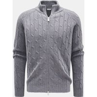 von Braun Herren - Cashmere Strickjacke grau