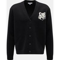 Maison Kitsuné Maison Kitsuné - Herren - Cardigan 'Fox Head' schwarz