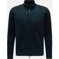 Moorer Moorer - Herren - Strickjacke 'Dean' schwarz/türkis gestreift