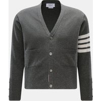 Thom Browne - Herren - Cashmere Cardigan dunkelgrau meliert