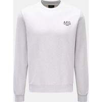 A.P.C. - Herren - Rundhals-Sweatshirt 'Standard Rue Madame' grau meliert