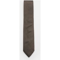 Zegna Zegna - Herren - Seidenkrawatte schwarz/braun/offwhite gemustert