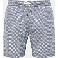 04651/ A trip in a bag 04651/ A trip in a bag - Herren - Badeshorts 'Tile Swim' navy/weiß gemustert