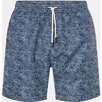 04651/ A trip in a bag 04651/ A trip in a bag - Herren - Badeshorts 'Seamap' navy/weiß gemustert