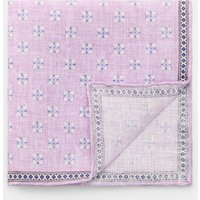 Rosi Collection Rosi Collection - Herren - Leinen-Einstecktuch 'Fox' flieder/blau/offwhite gemustert