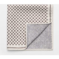 BRUNELLO CUCINELLI Brunello Cucinelli - Herren - Seiden-Einstecktuch sand/dunkelbraun/grau gemustert