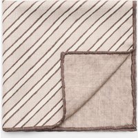 BRUNELLO CUCINELLI Brunello Cucinelli - Herren - Seiden-Einstecktuch dunkelbraun/beige gestreift