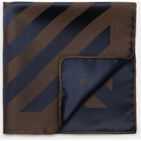 BRUNELLO CUCINELLI Brunello Cucinelli - Herren - Seiden-Einstecktuch dunkelbraun/dark navy gestreift