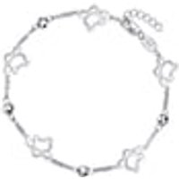 950 Platinum Cats Bracelet