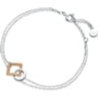 'Form' 18K White & Red Gold Brown Diamond Bracelet