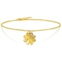 999 Gold Diamond Four-Leaf Clover Bracelet