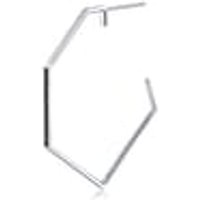 'M'18K White & Black Gold Black Diamond Single Right Hoop Earring