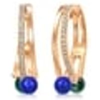 'Cosmos' 18K Rose Gold Malachite Earrings