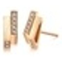 'M' 18K Rose Gold Earrings