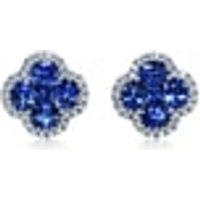 18K White Gold Sapphire Earrings