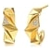 'M' 999 Gold Diamond Earrings