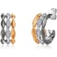 18K Multi-coloured Gold Diamond Earrings