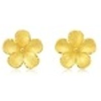 'Floral' 999.9 Gold Stud Earrings