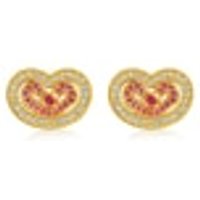 999 Gold Ruby Diamond Earrings