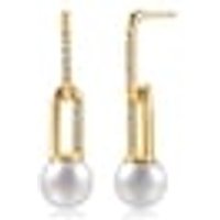 'Cosmos' 18K Yellow Gold Freshwater Pearl Earrings