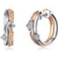 18K White & Red Gold Diamond Earrings