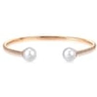 'Cosmos' 18K Rose Gold Freshwater Pearl Bangle