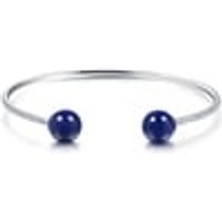 'Cosmos' 18K White Gold Lapis Lazuli Bangle