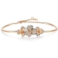 'Symphony' 18K Red & Black Gold Diamond Bangle