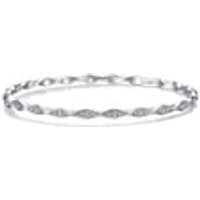 18K White Gold Diamond Bangle