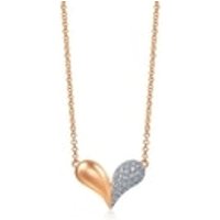 18K White & Red Gold Diamond Necklace