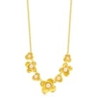 'Floral' 999.9 Gold Pearl Camellia Necklace