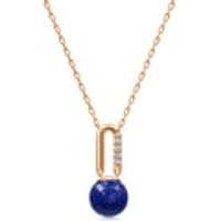 'Cosmos' 18K Rose Gold Lapis Lazuli Necklace