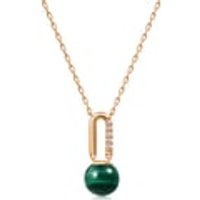 'Cosmos' 18K Rose Gold Malachite Necklace
