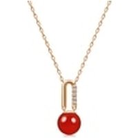 'Cosmos' 18K Rose Gold Chalcedony Necklace