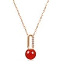 'Cosmos' 18K Rose Gold Chalcedony Necklace