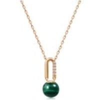 'Cosmos' 18K Rose Gold Malachite Necklace