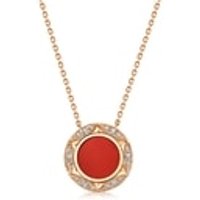 'Timeless' 18K Rose Gold Chalcedony Necklace