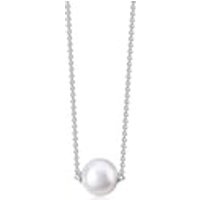 'Basic' 18K White Gold Akoya Pearl Necklace